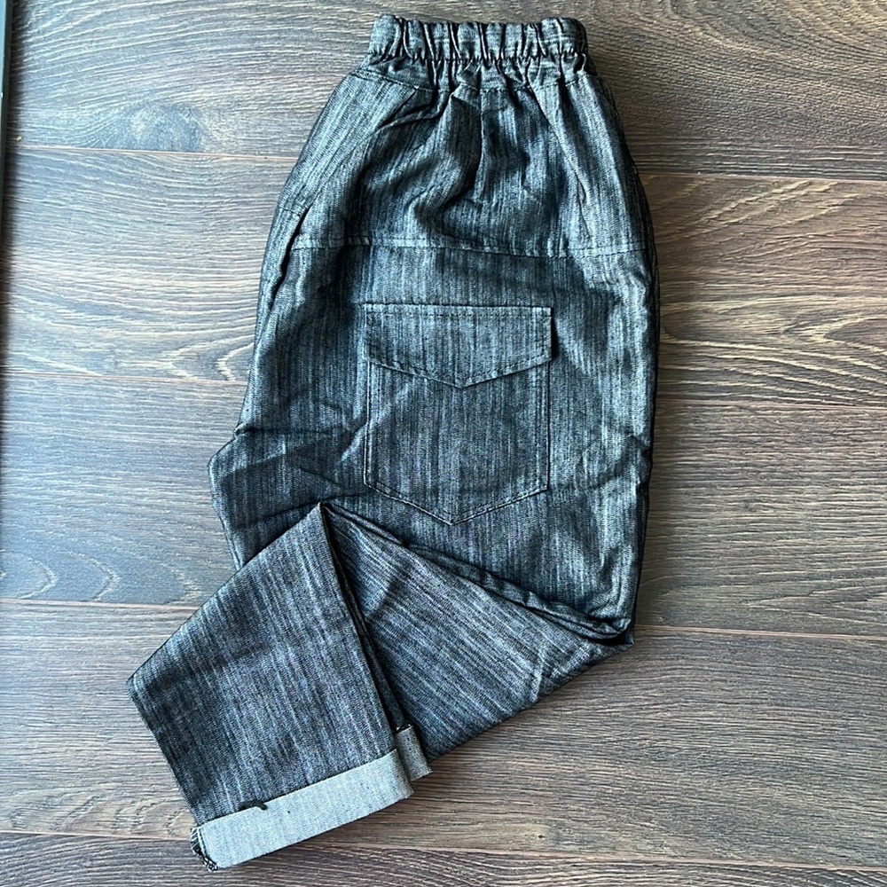 Streetwear denim style pants with back pocket detail